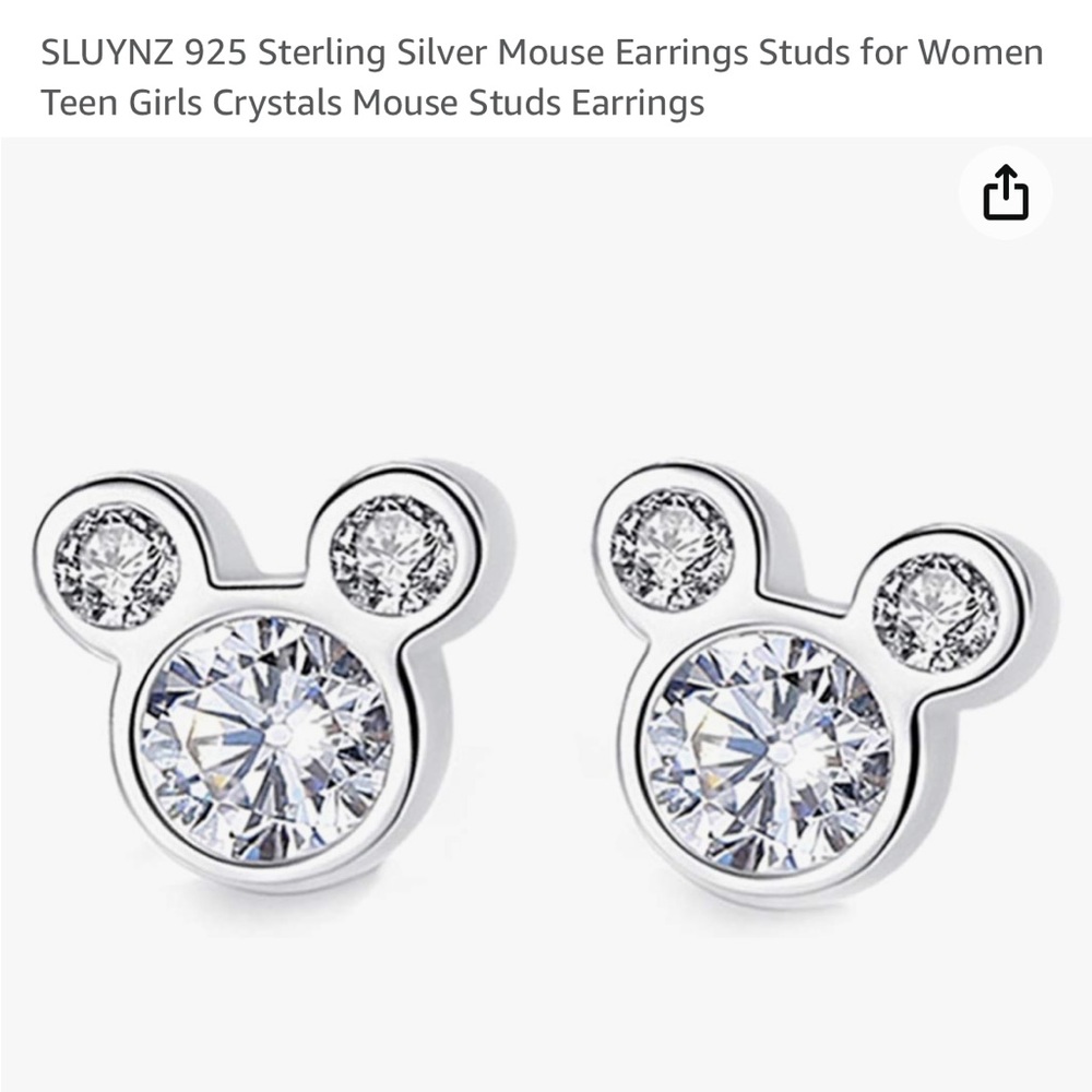 Mickey Mouse Disney Sterling Silver Earings